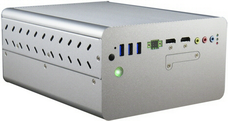EmRunner 5639, embedded system based on Intel Celeron N3160 quad core CPU, with expansion slots
