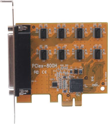 VScom 800E PCIex, a 8 Port RS232 PCI Express x1 card, 16C950 UART