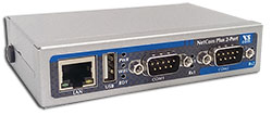 VScom NetCom+ (Plus) 211, a dual port Serial Device Server for Ethernet/TCP to RS232